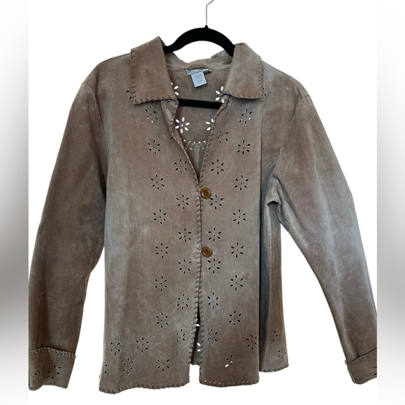 Coldwater Creek Tan Leather Jacket - Picture 1 of 10